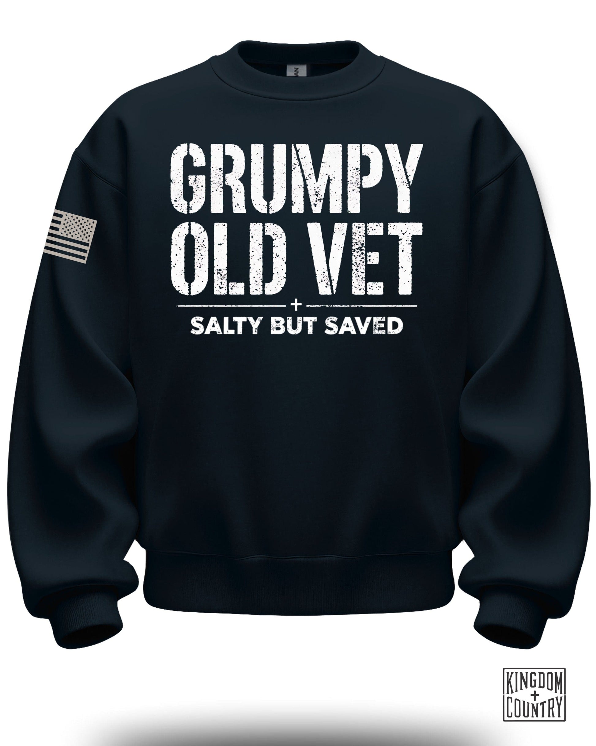Grumpy Old Vet Salty But Saved Sweatshirt