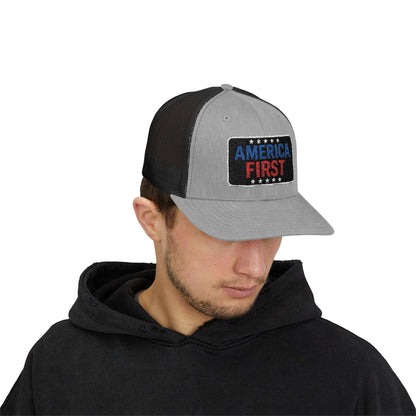 America First Snapback Trucker Cap