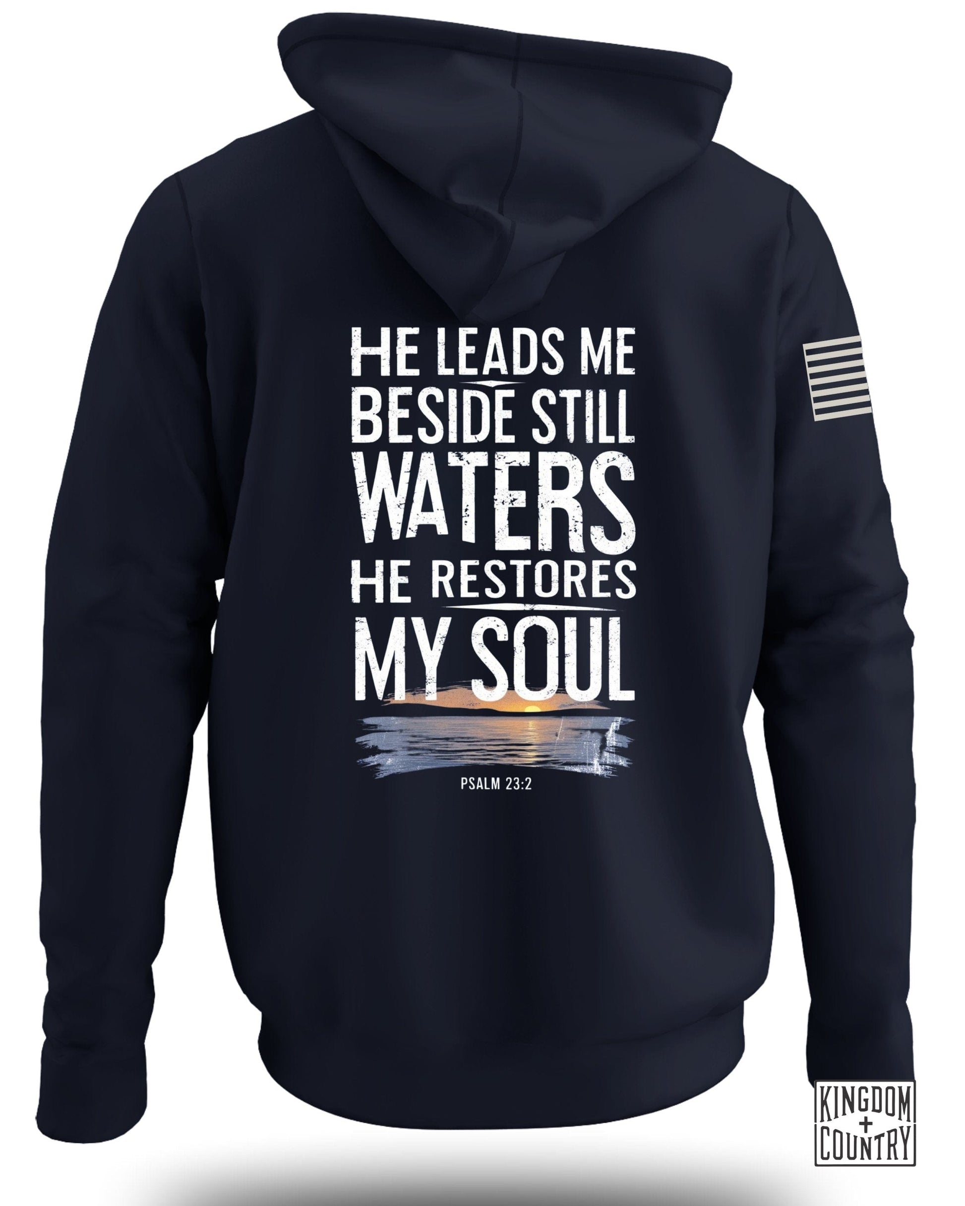 He Leads Me Beside Still Waters Hoodie product