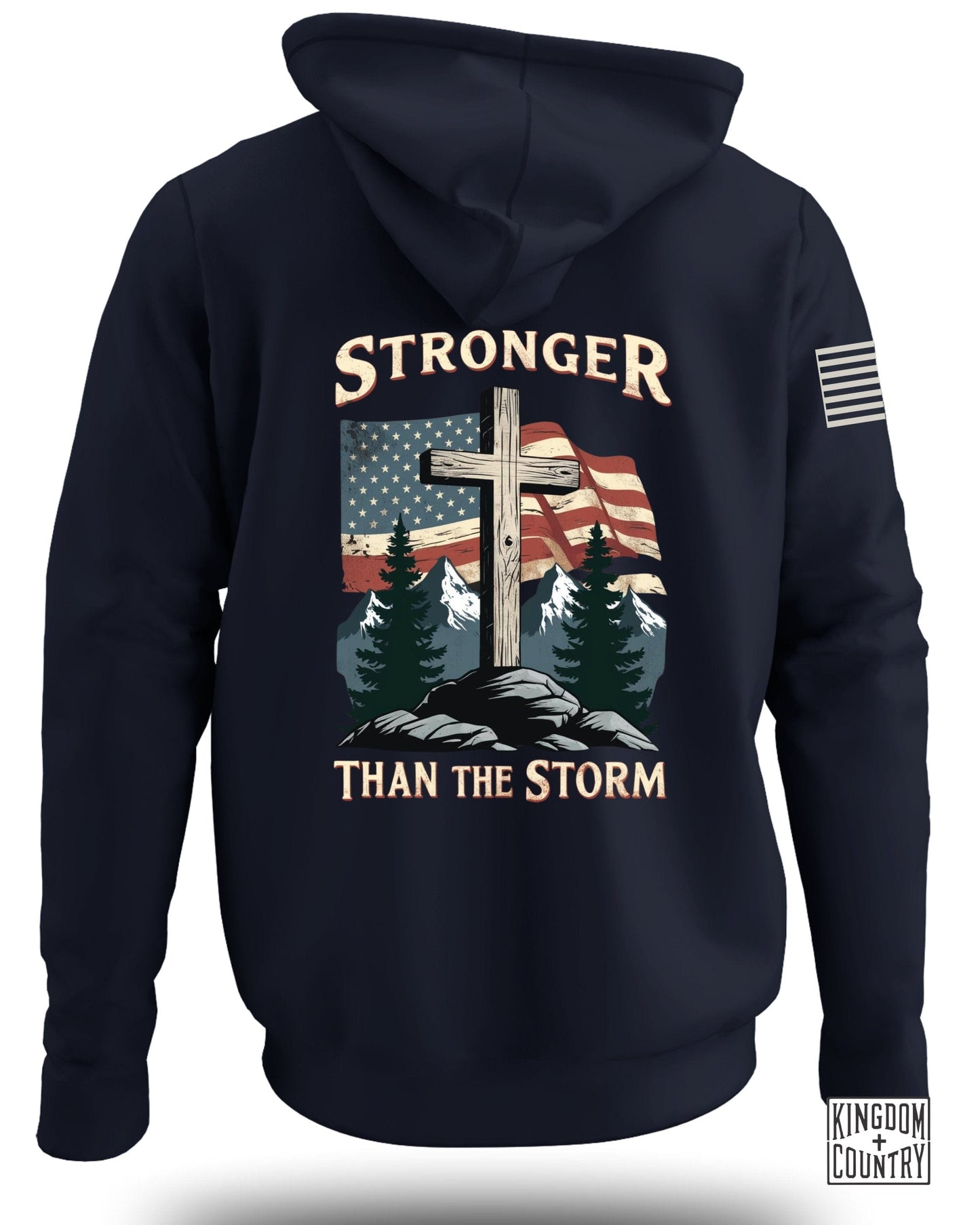 Stronger Than The Storm Flag Cross Hoodie product type