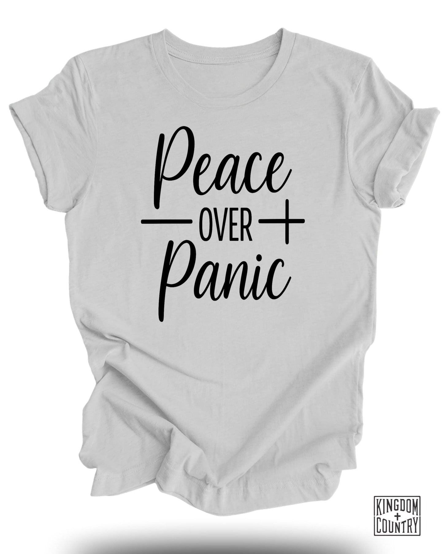 Peace Over Panic Graphic T-shirt Stylish Casual product type