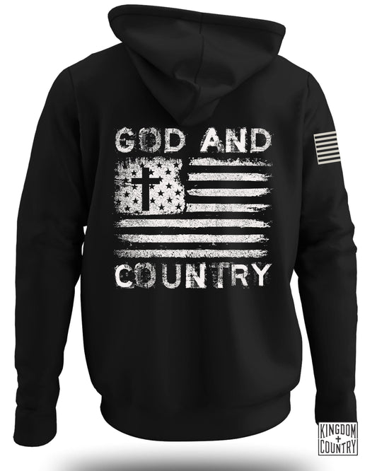 God and Country American Flag Hoodie product