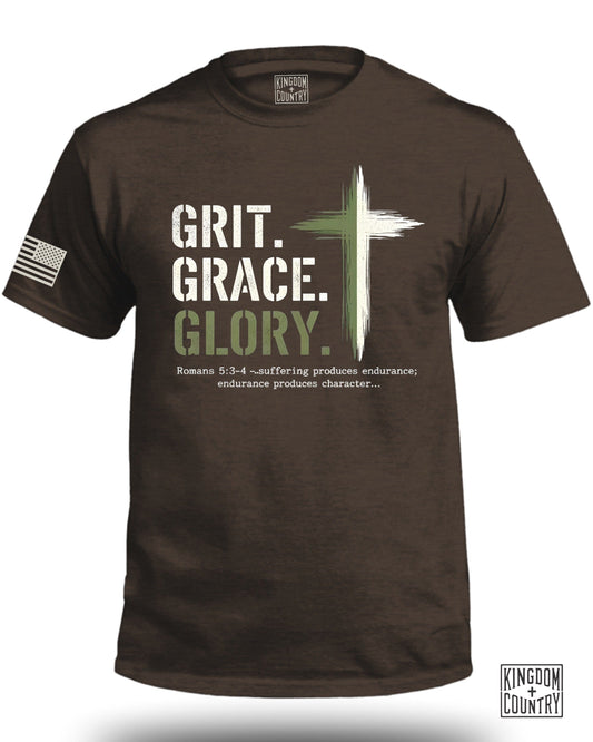 Grit Grace Glory Graphic Tee Encouraging Scripture product
