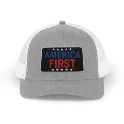America First Snapback Trucker Cap