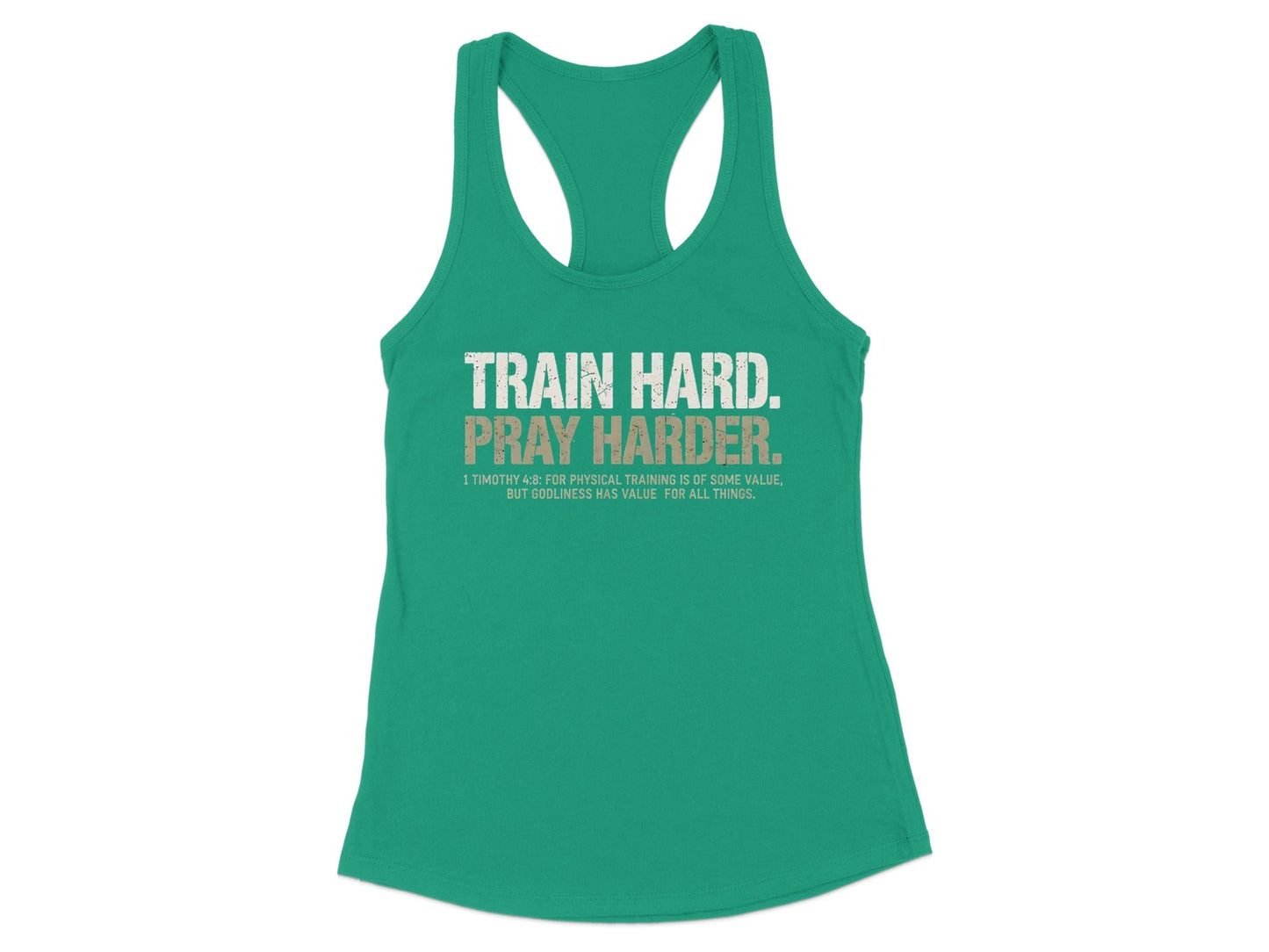 Train Hard Pray Harder Inspirational Tank Top product
