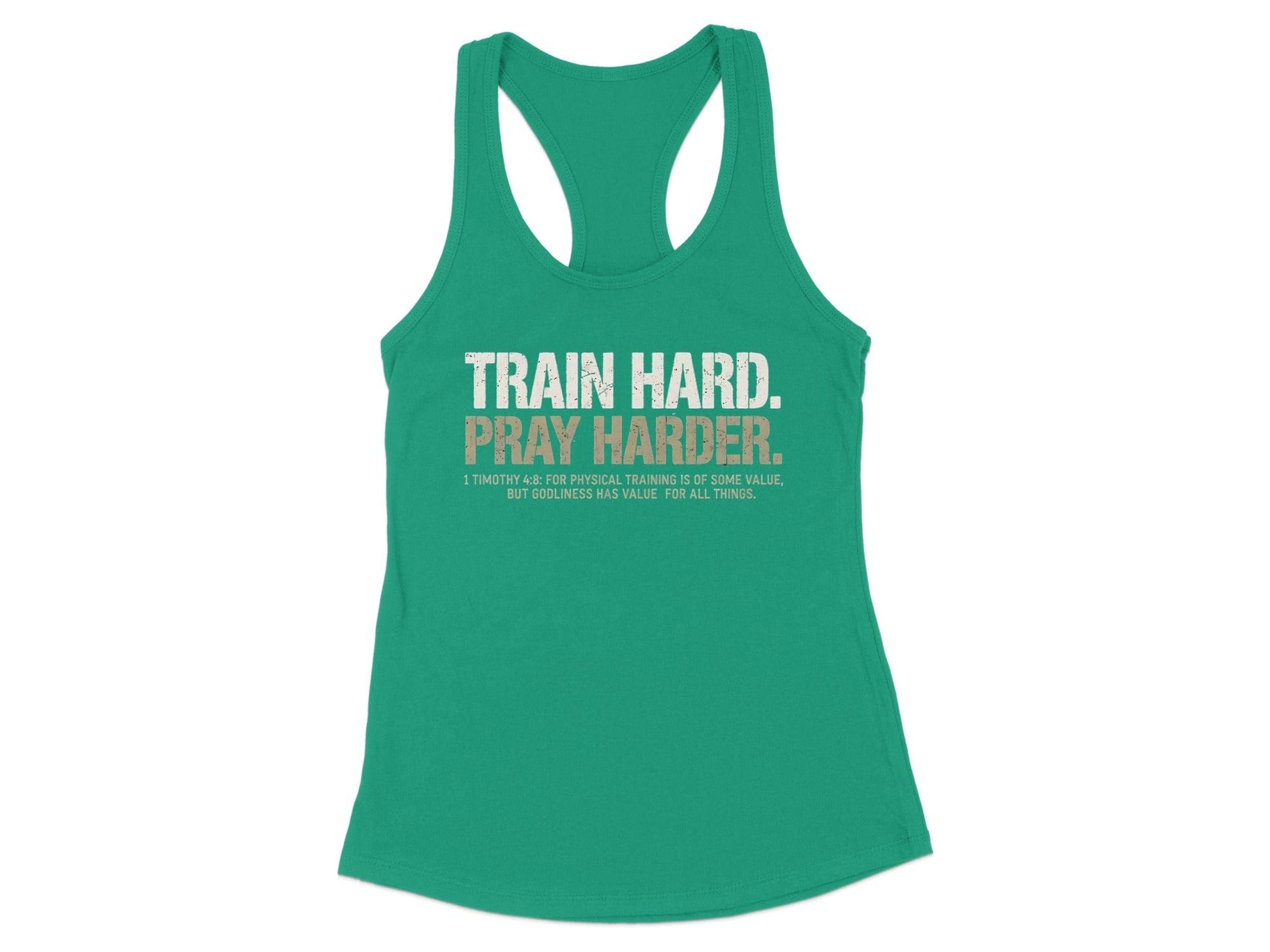 Train Hard Pray Harder Inspirational Tank Top product