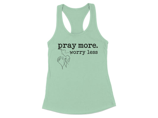 Pray More Worry Less Graphic Tank Top product type