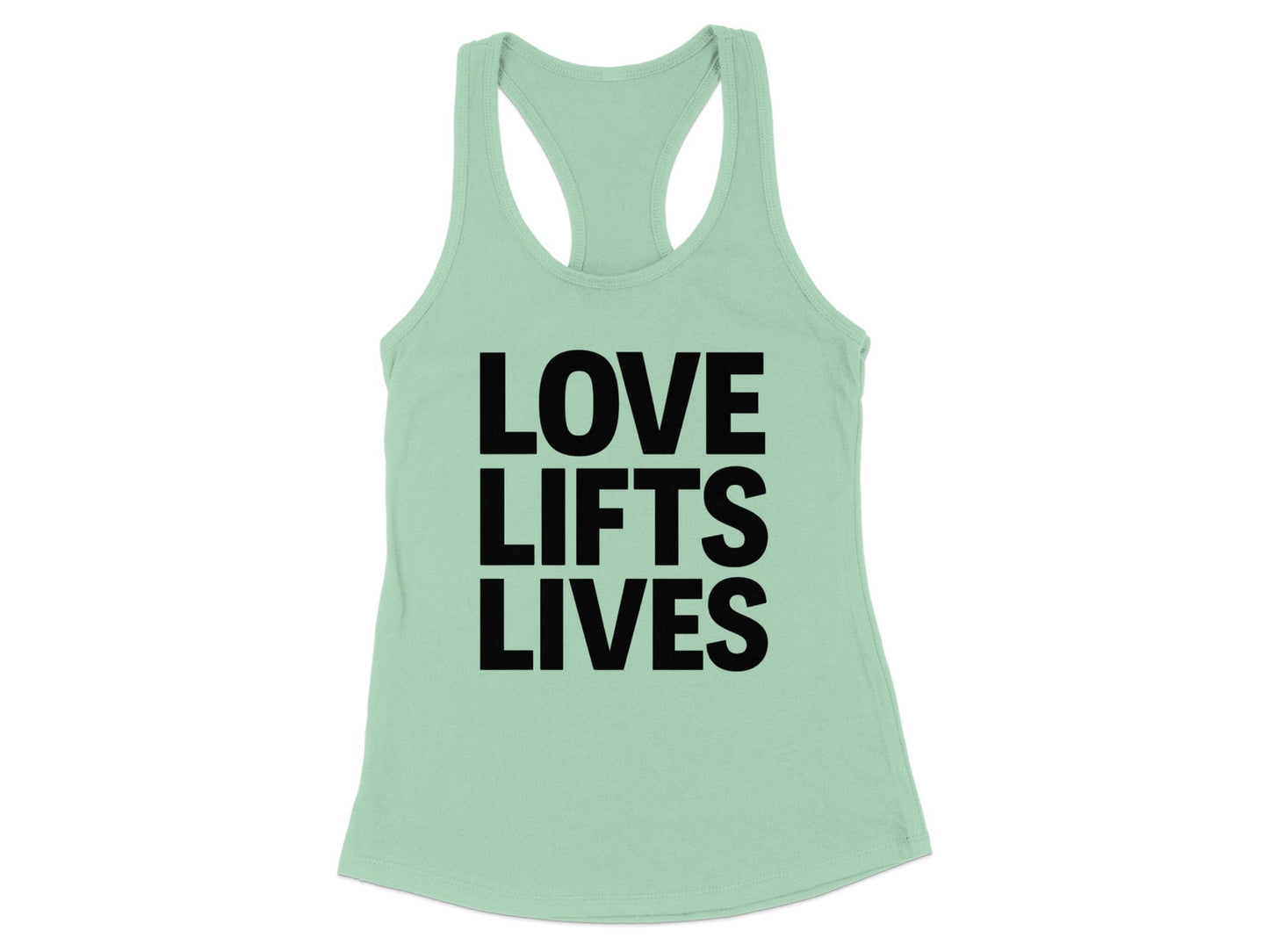 Love Lifts Lives Print Mint Green Tank product