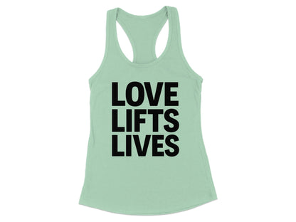 Love Lifts Lives Print Mint Green Tank product