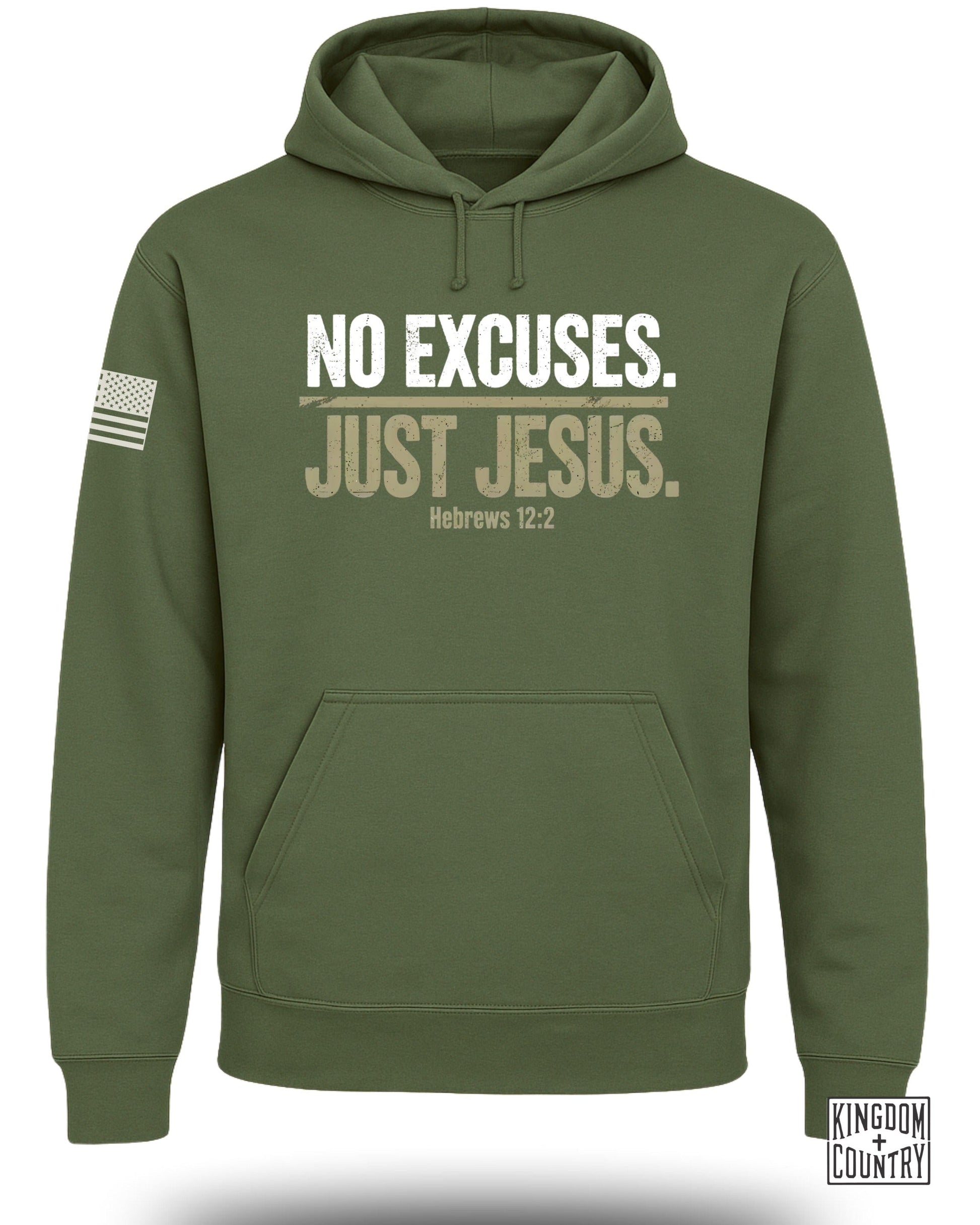 No Excuses Just Jesus Hebrews 12:2 Hoodie