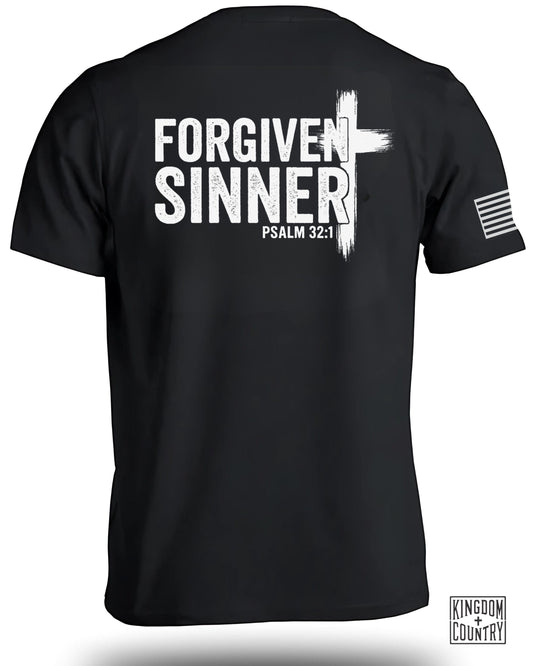 Forgiven Sinner Psalm 32:1 Graphic T-shirt product type