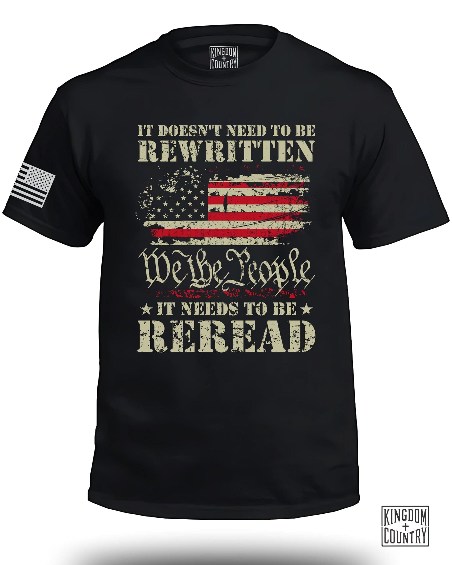 Patriotic Reread We The People Graphic T-Shirt