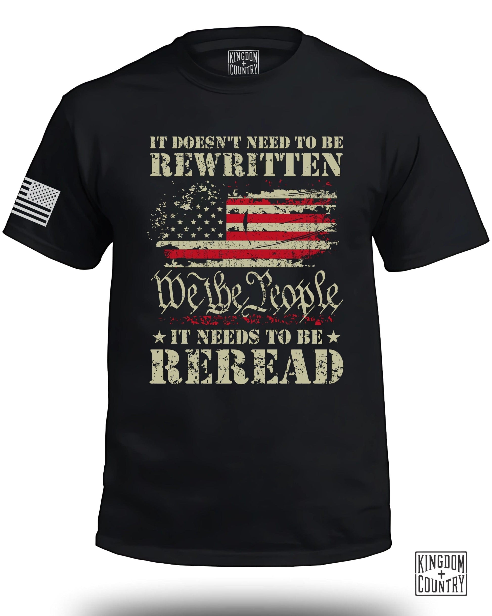 Patriotic Reread We The People Graphic T-Shirt