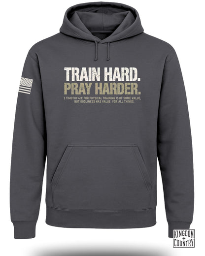 Train Hard Pray Harder Inspirational Hoodie product type
