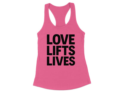 Love Lifts Lives Positive Message Tank Top product type