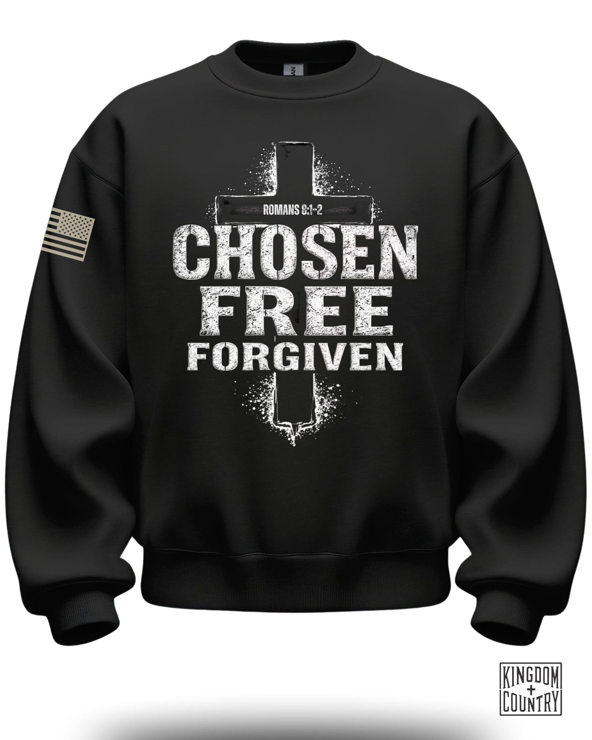 Chosen Free Forgiven Romans 8:1-2 Sweatshirt Product