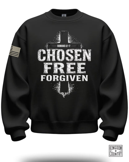 Chosen Free Forgiven Romans 8:1-2 Sweatshirt Product