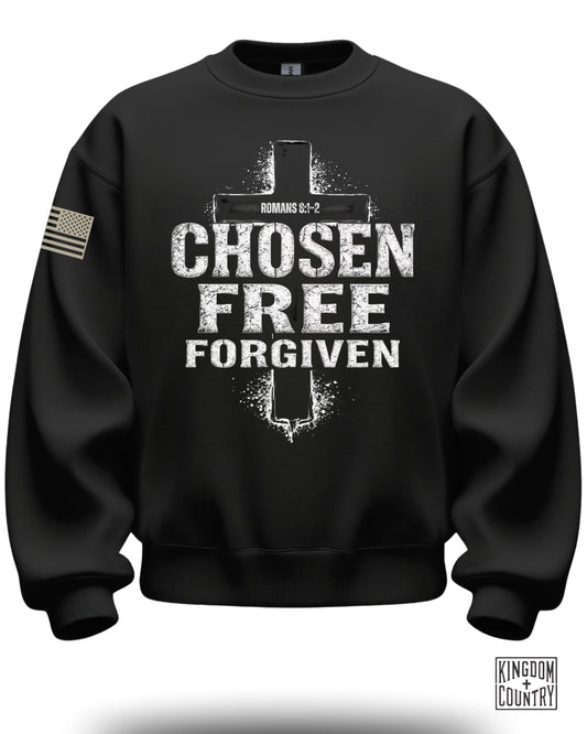 Chosen Free Forgiven Romans 8:1-2 Sweatshirt Product