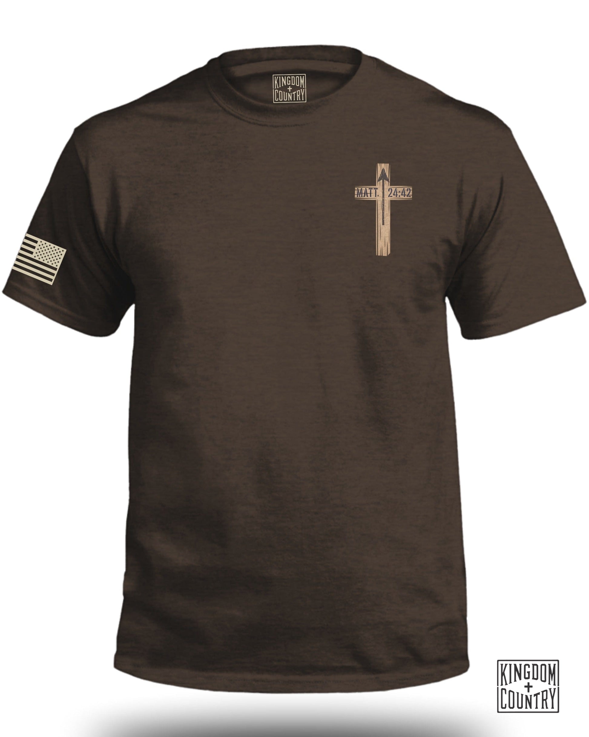 Patriotic Flag Christian Cross Printed T-Shirt product