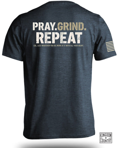 Inspiring Pray Grind Repeat Motivational T-shirt product