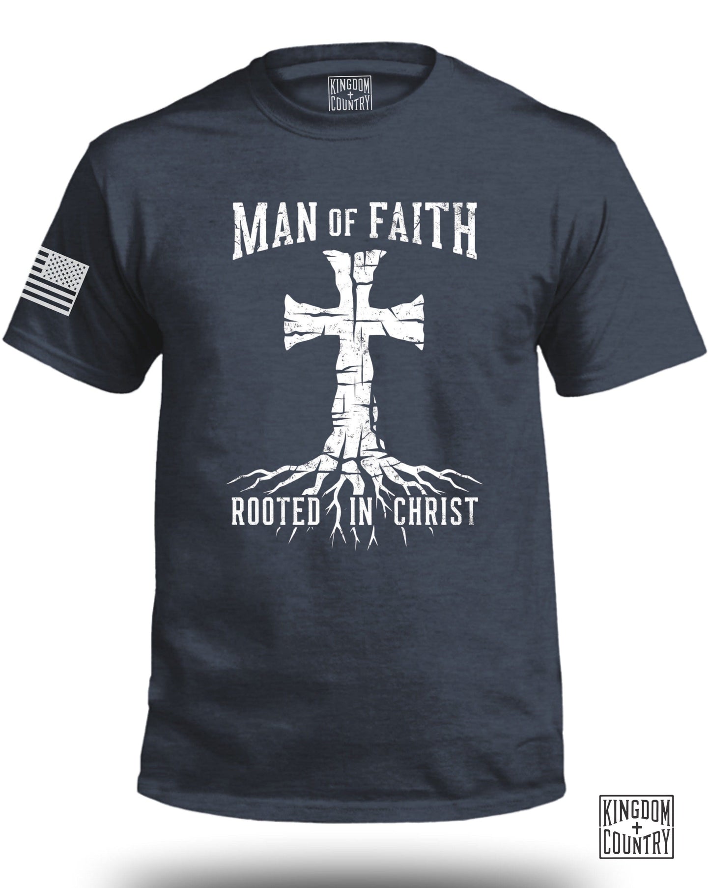 Man of Faith Rooted in Christ Graphic Tee product type