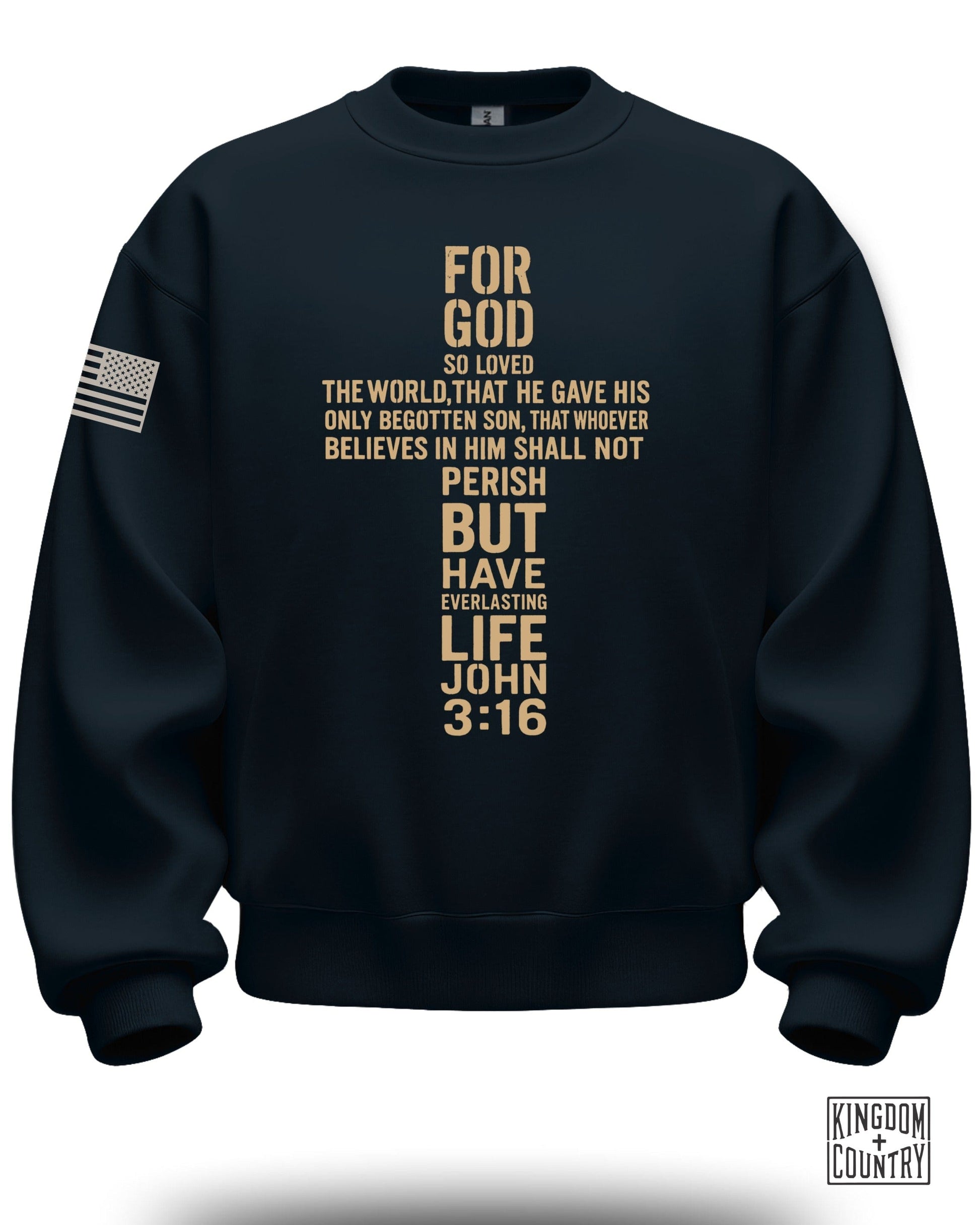 John 3:16 Verse Design on Sweatshirt