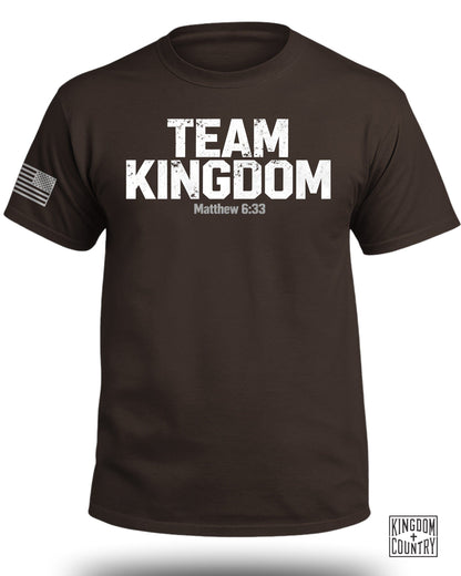 Team Kingdom Bold White Print T-Shirt Christian product