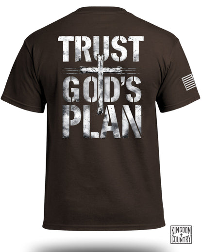 Trust God's Plan Cross T-Shirt with Inspirational Message