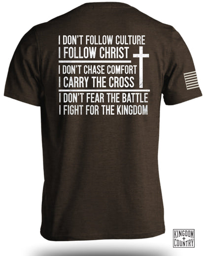 I Follow Christ Carry the Cross Fight for the Kingdom product type