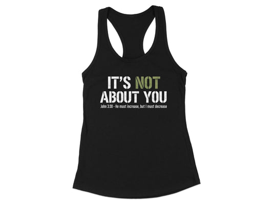 It's Not About You Graphic Racerback Tank product
