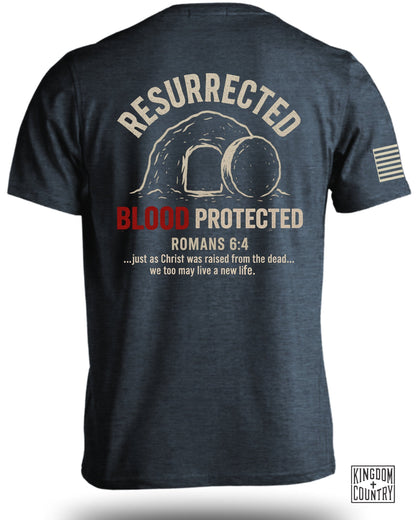 Resurrected Blood Protected Romans 6:4 shirt product type