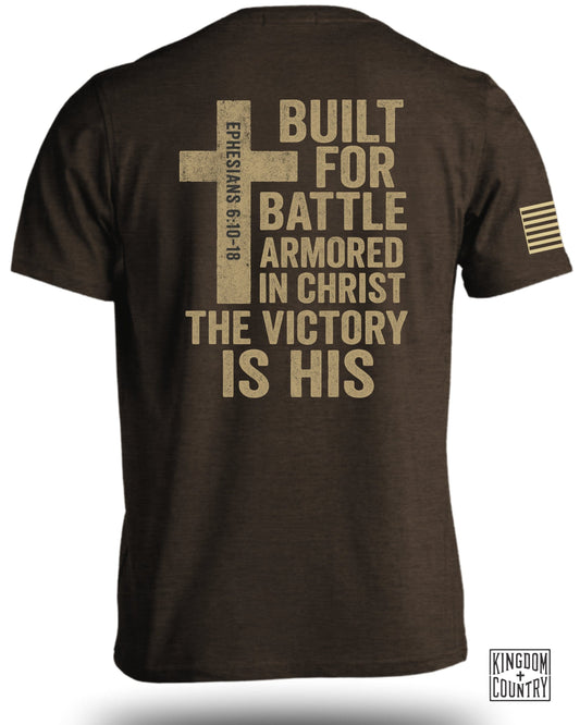 Built For Battle Armored In Christ Victory T-Shirt Product