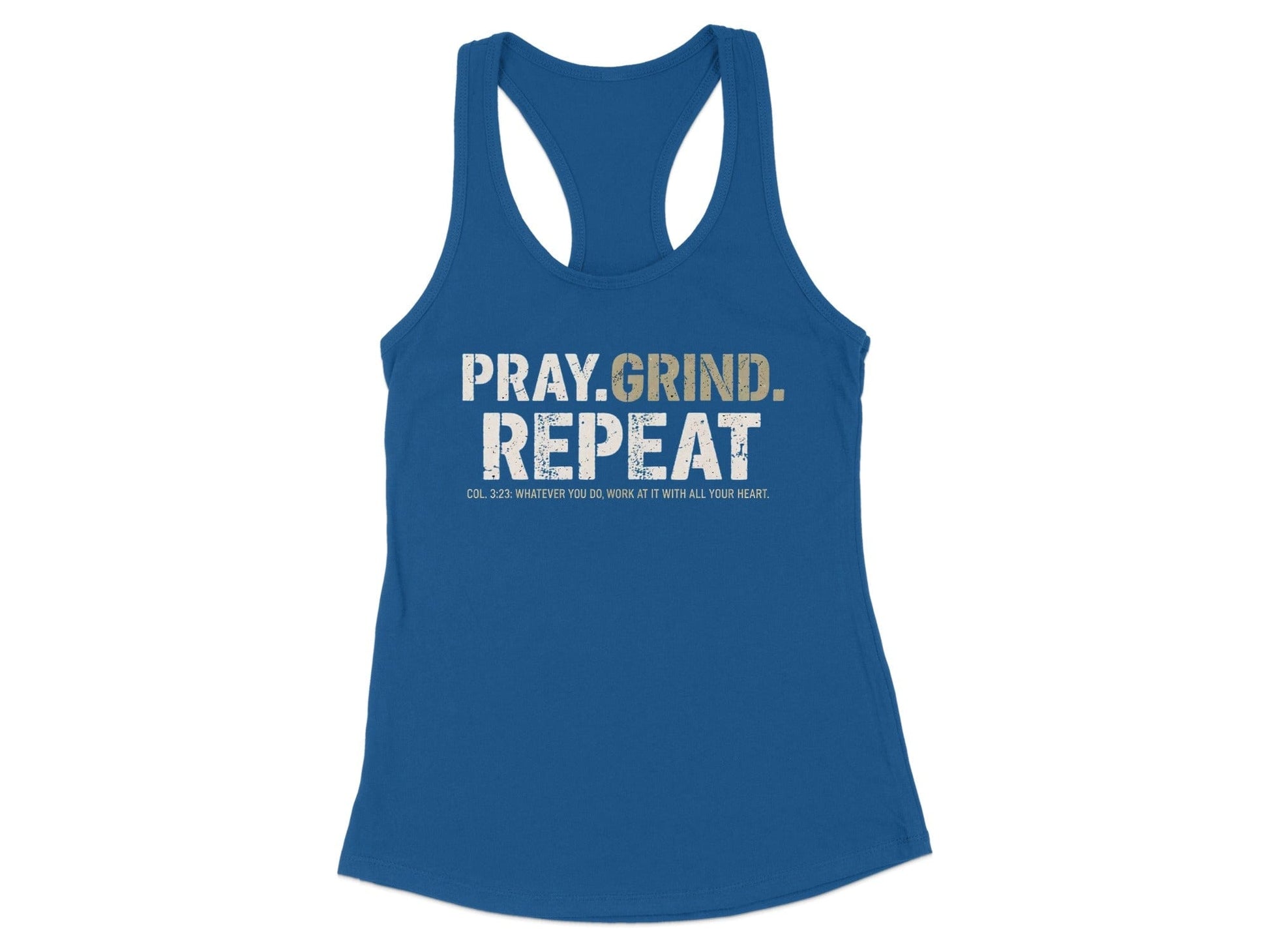 Pray Grind Repeat Racerback Tank Top product type