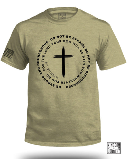 Be Strong and Courageous Cross Art T-shirt product