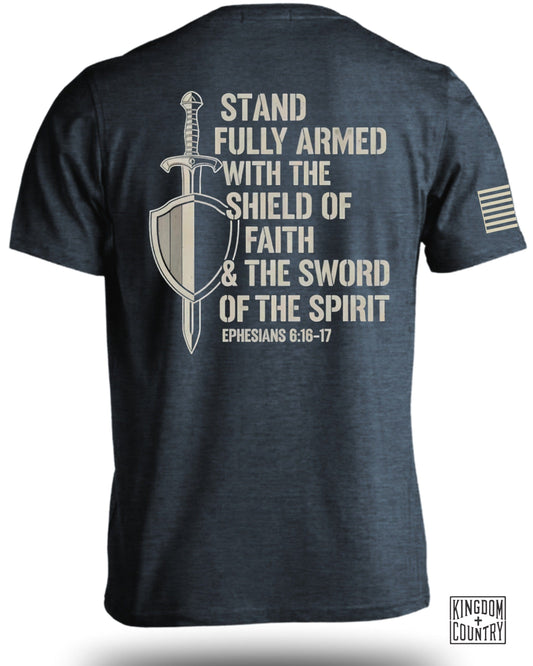 Stand Armed Shield of Faith Sword Spirit T-Shirt product