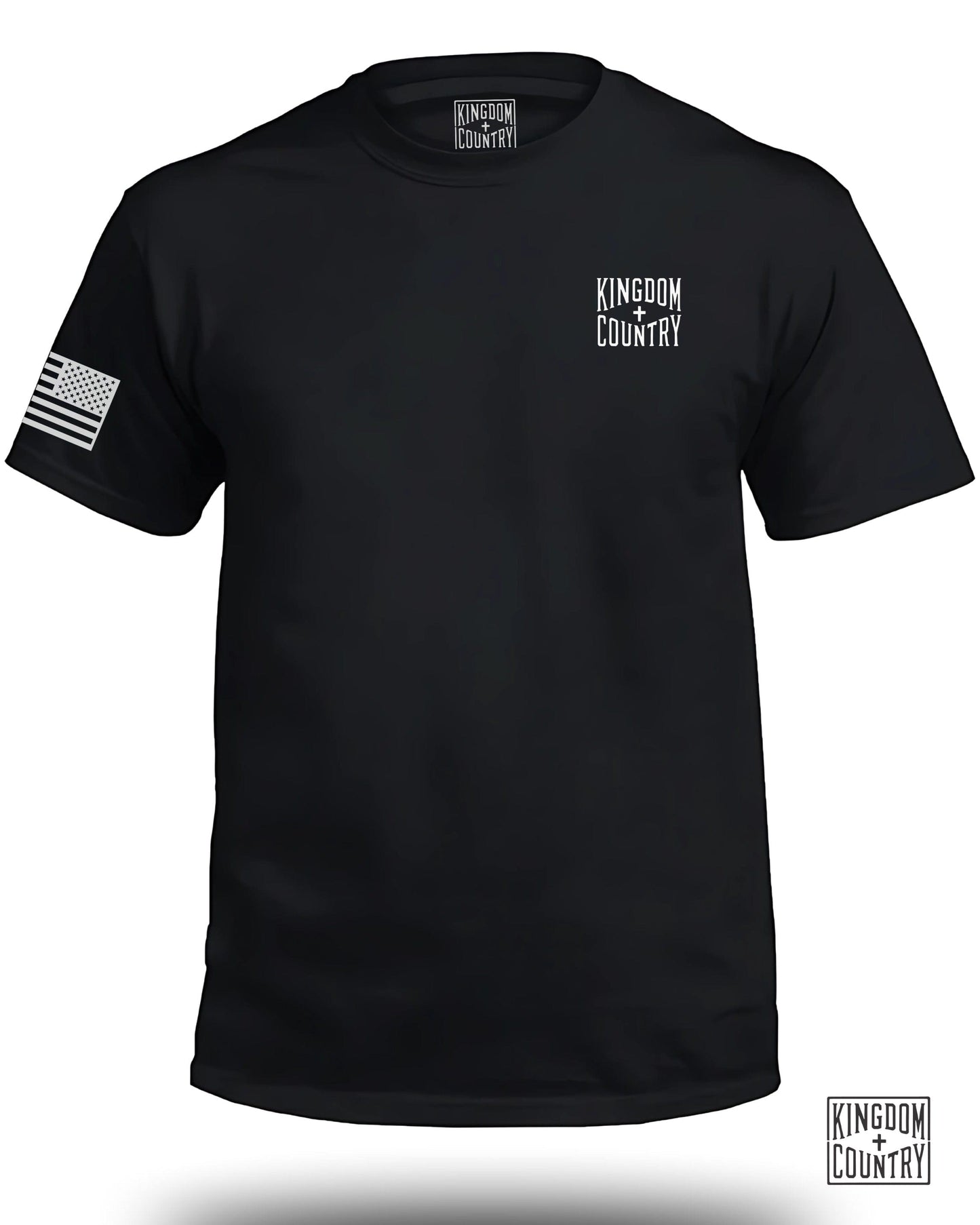 Kingdom Country Flag Logo Black T-Shirt product type