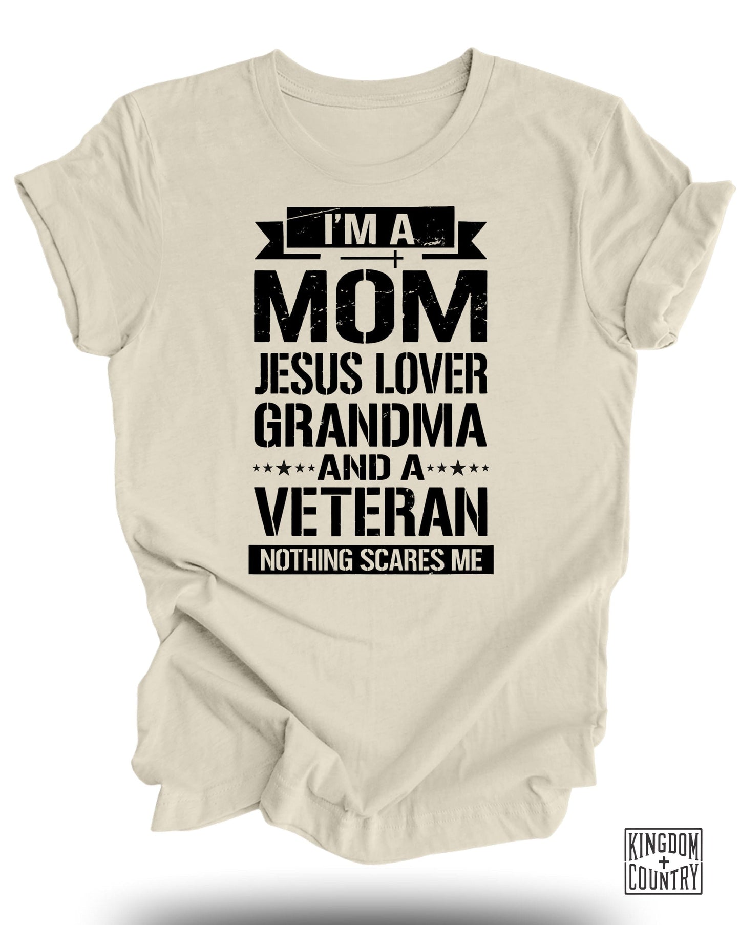 I'm a Mom Jesus Lover Grandma and Veteran product type