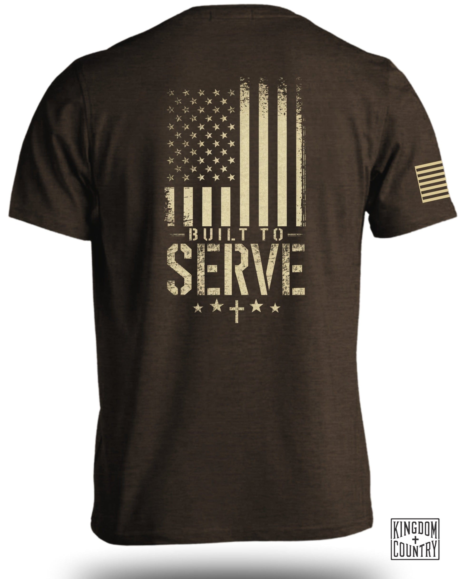 Built to Serve American Flag Patriotic T-shirt product type