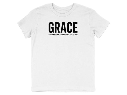 GRACE GOD RESCUES AND COVERS EVERYONE t-shirt