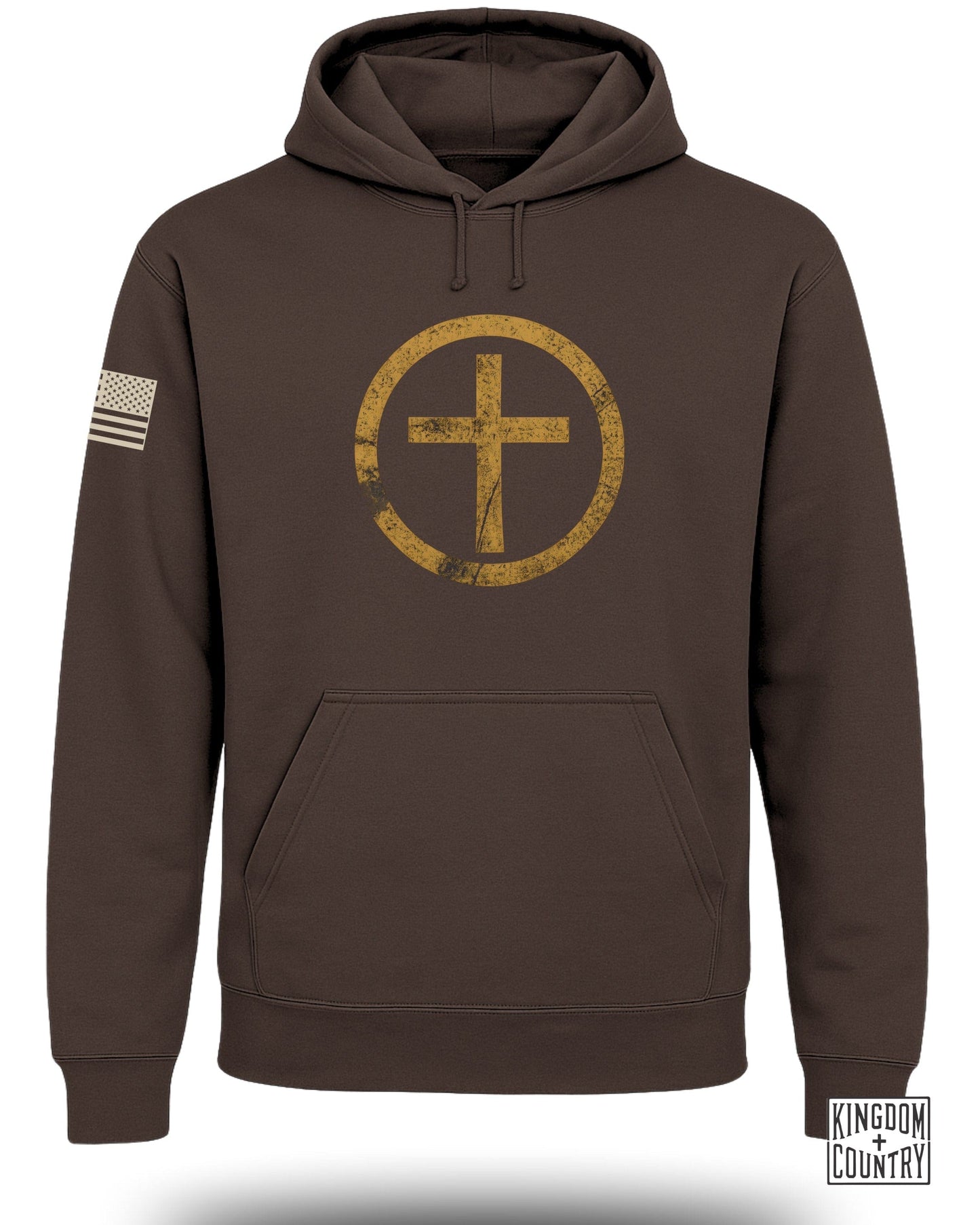 Vintage Military Style Cross Graphic Hoodie product