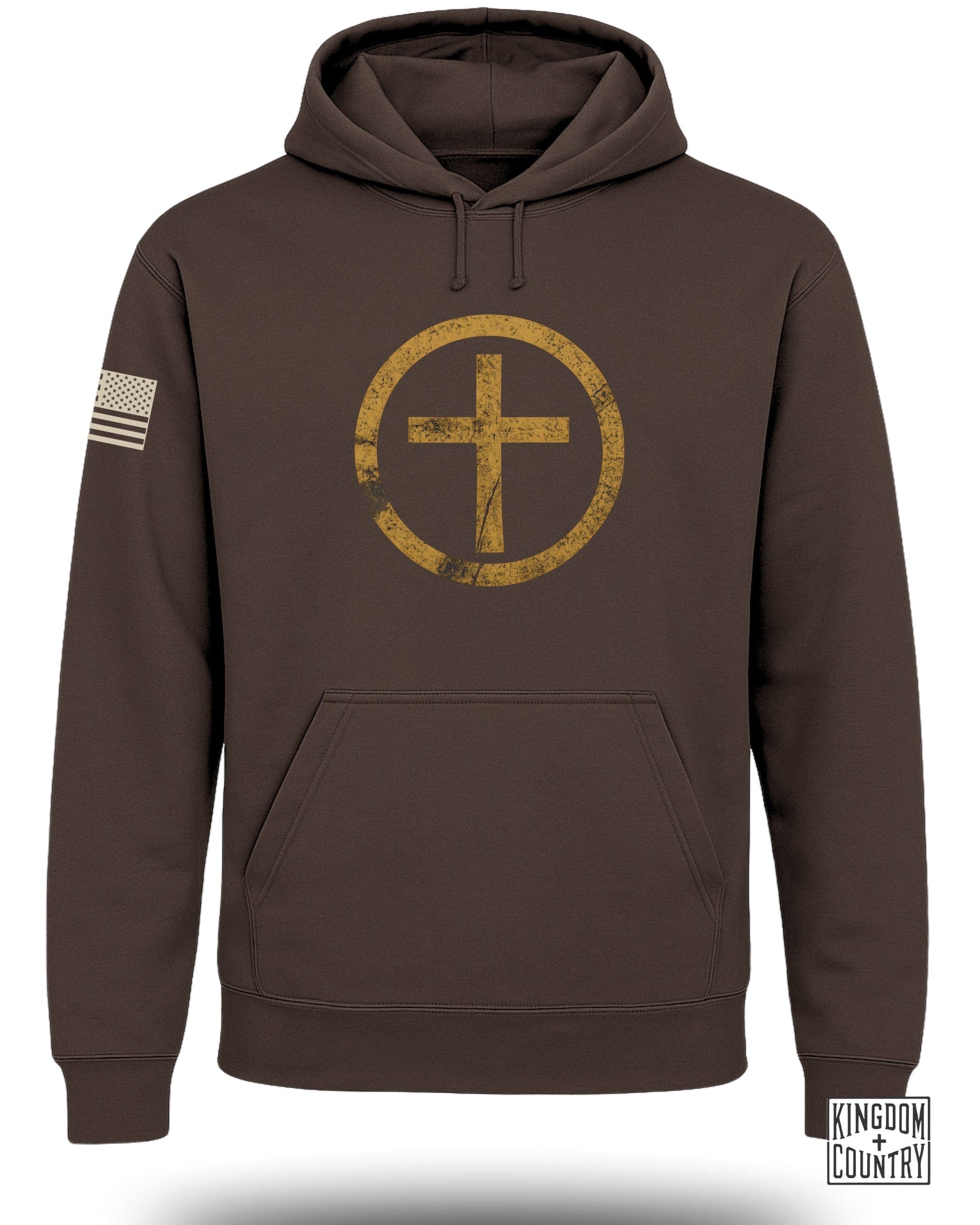 Vintage Military Style Cross Graphic Hoodie product