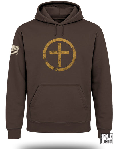 Vintage Military Style Cross Graphic Hoodie product