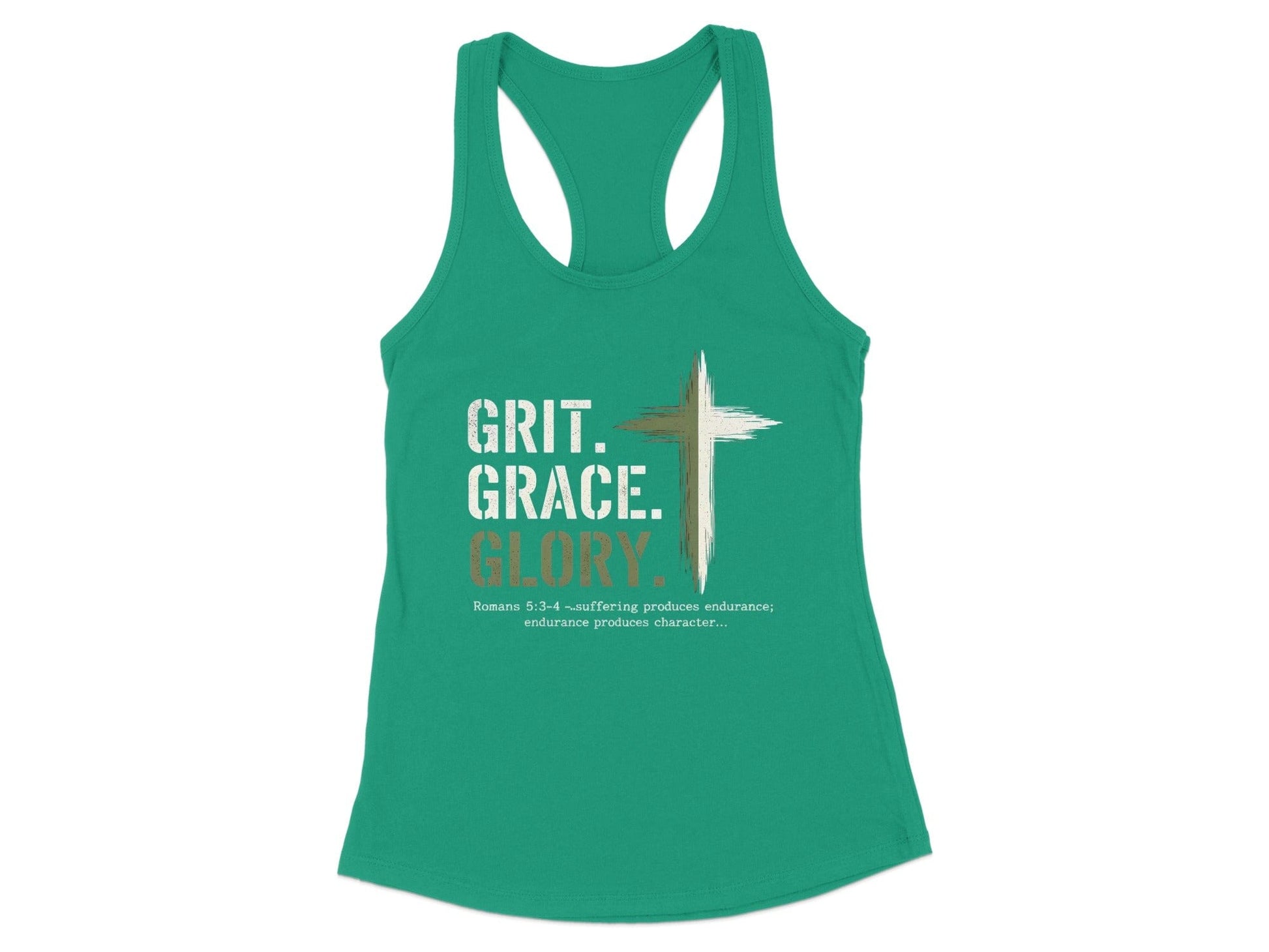 Grit Grace Glory Design Inspiration on Green Tank product