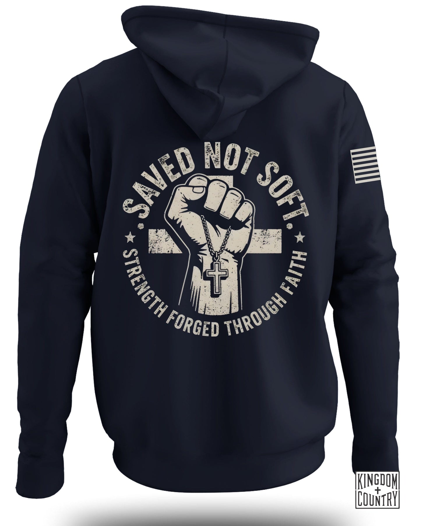 Saved Not Soft Strength Forged Through Faith hoodie