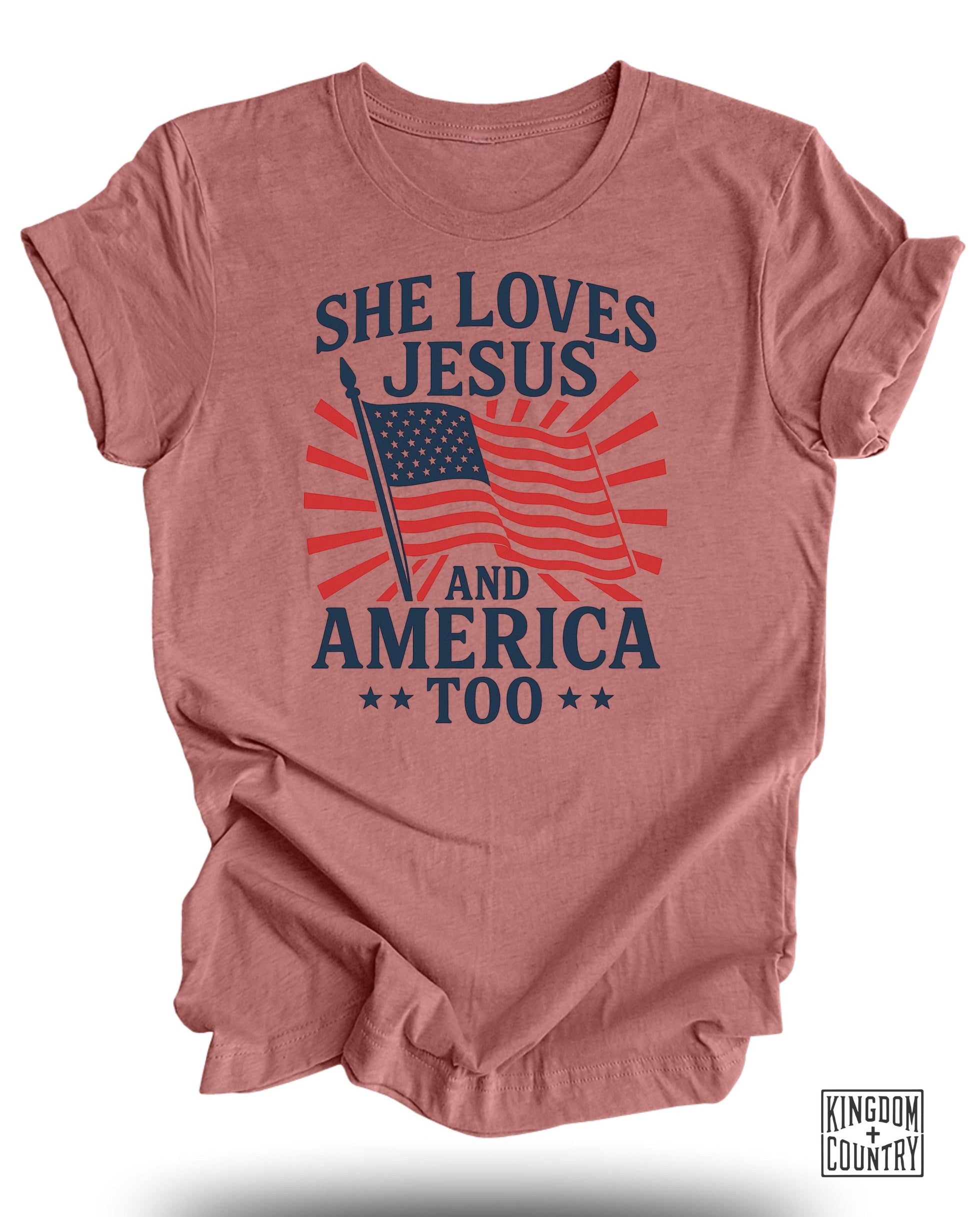 She Loves Jesus and America Too Graphic Tee product