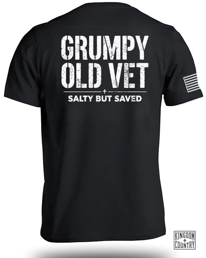 Grumpy Old Vet Salty But Saved Graphic Tee product