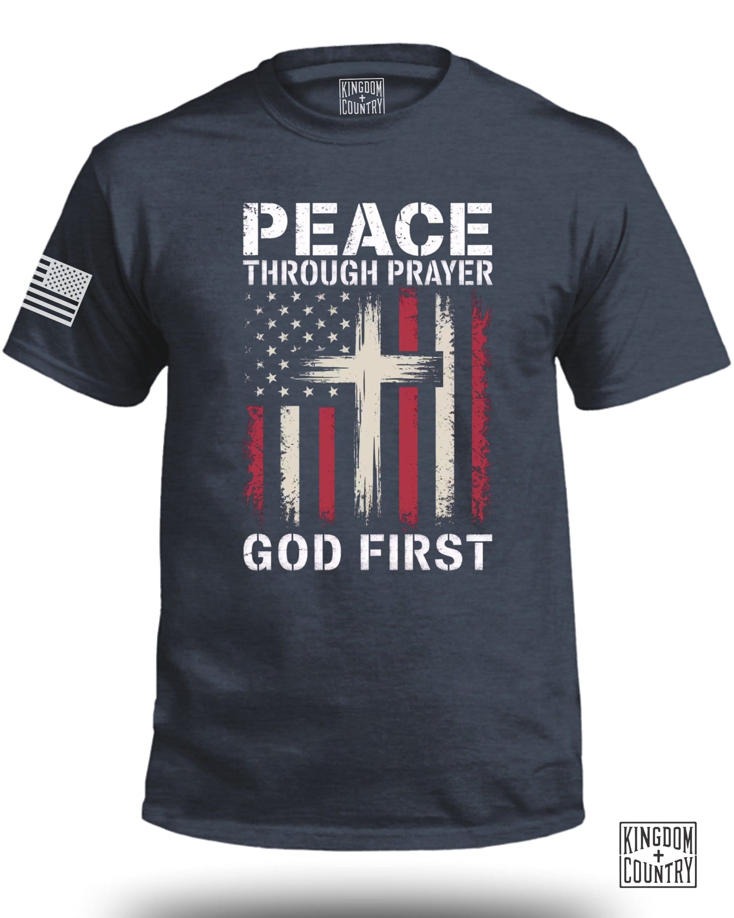 Peace Through Prayer God First Graphic T-shirt product type