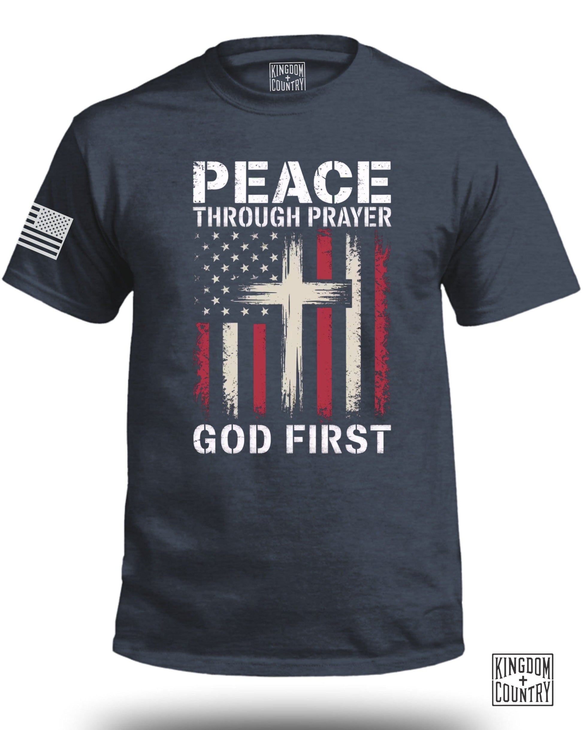 Peace Through Prayer God First Graphic T-shirt product type
