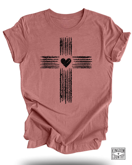 Cross With Heart Unisex Graphic T-Shirt product type