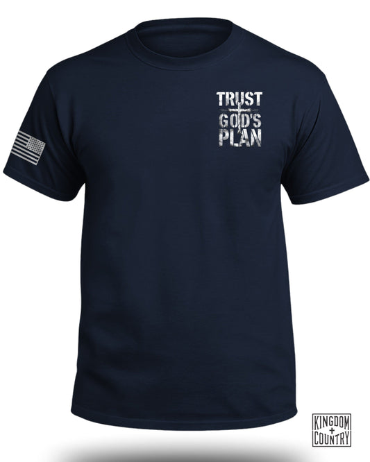 Trust God's Plan Patriotic American Flag T-Shirt